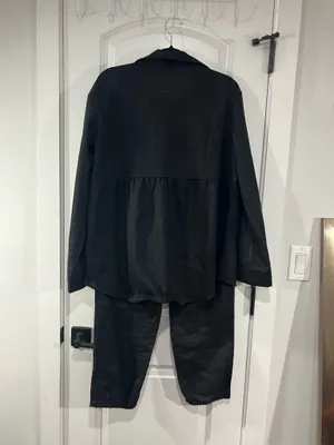 Brand New linen Set , pants and Top Black Size M thumbnail 10