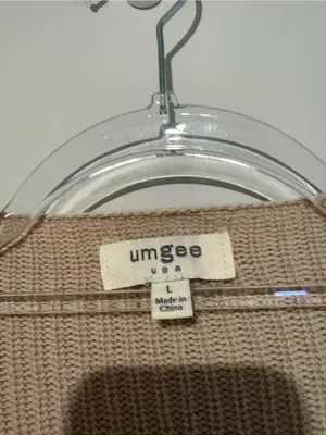 Umgee Boho Colorblock Striped Dolman Short Sleeve Cardigan‎ tan orange Large thumbnail 3
