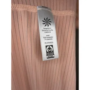 Athleta Racerback Top Women’s Large L Striped Peach pink Performance Yoga Gym thumbnail 4