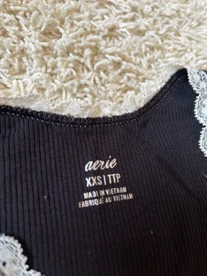 Aerie Black Lace Tank thumbnail 2