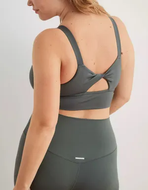 Aerie twist back sports bra thumbnail 2
