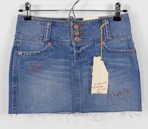 Bongo NWT  Distressed Rhinestone Denim Micro Mini Skirt thumbnail 1