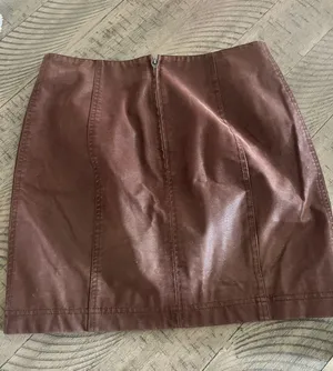 Free People Faux Leather Skirt thumbnail 2