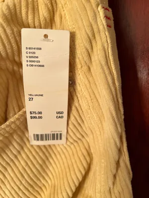 Urban Outfitters Yellow Corduroy wide Leg Skater Pants thumbnail 4