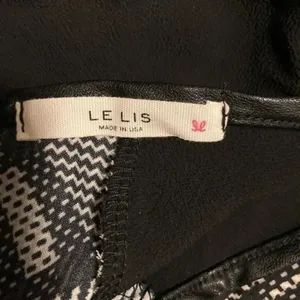 Le Lis Faux‎ Leather Trim Black and Tan plaid shift dress Size M​​​ thumbnail 4
