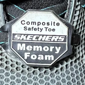 Skechers Work Shoes Womens Size 7 Blue Gray Composite Safety Toe Memory Foam PPE thumbnail 8
