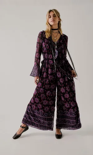 Free people x Anna sui cassiel printed jumpsuit thumbnail 1