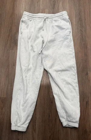Aritzia TNA Cozy Fleece Boyfriend Sweatpants Heather Grey Joggers 92132 Medium thumbnail 1