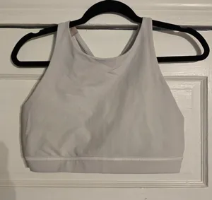 lululemon athletica White High-Neck Sports Bra Size 12 thumbnail 1