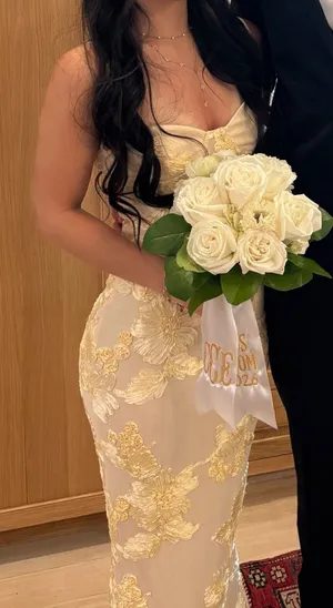 Peppermayo Gold embellished prom dress thumbnail 1