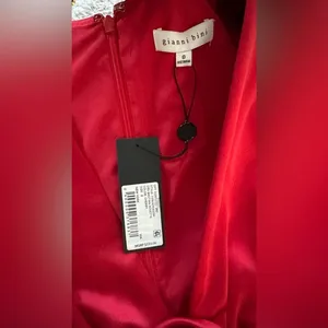 Gianni bini red satin dress size 0 Valentine’s Day thumbnail 9