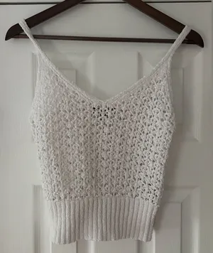 J. Crew White‎ Crochet Camisole thumbnail 1