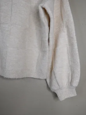 RVCA Women's M Cream Vineyard Turtleneck Boxy Knit Sweater in Oatmeal thumbnail 10