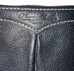 DOONEY & BOURKE Wristlet Wallet Purse Pleated AWL Rich Black Leather Bag ✨ thumbnail 5