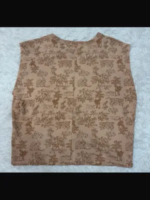 Aerie Women's Beige Floral leopard jungle Print Sleeveless Top thumbnail 2