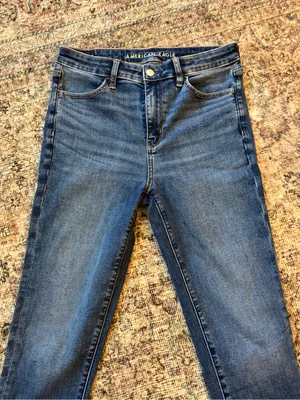 American Eagle Outfitters Women's Skinny Jeans - Medium Blue Wash thumbnail 3