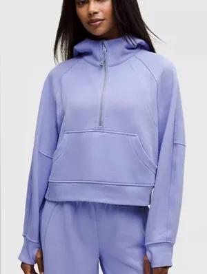 Lululemon NWT Scuba Oversized Half Zip Hoodie Jacket Dusty Lilac Size XL XXL thumbnail 1