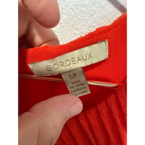 ANTHROPOLOGIE Bordeaux Orange Red Textured Sleeveless Tank Flow Mini Dress S thumbnail 6