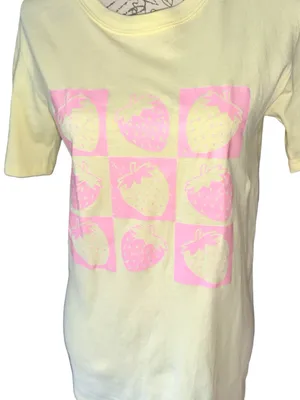 100% Cotton Relaxed Summer Fruit Graphic Top Brand New thumbnail 2