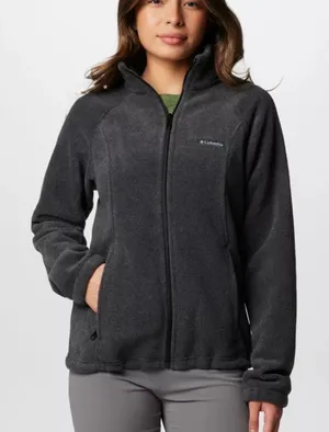 Columbia Benton Springs‎ Full Zip Fleece Black Jacket Women's L Breathable Warm thumbnail 1