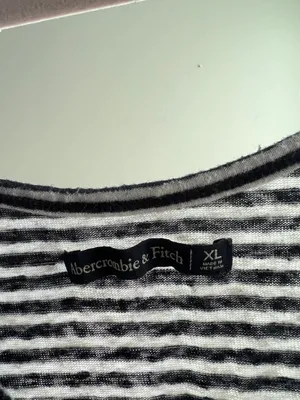 Abercrombie Blue & White Button Peasant Soft Stripe Tank Top thumbnail 4