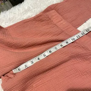 Marine Layer Paula Easy Tapered Cropped Pants in Pink Large thumbnail 5