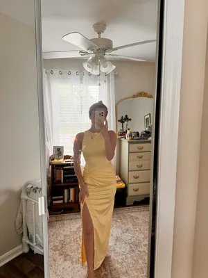 Abercrombie Butter Yellow Formal Dress thumbnail 4
