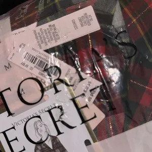 VICTORIA'S SECRET‎ Red Plaid xmas Flannel Long Pajama Set inseam short thumbnail 5