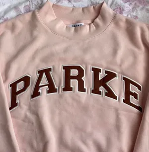 BRAND NEW Authentic Parke Hometown Varsity Mockneck Rose/Mocha Fleece Size XXL thumbnail 2