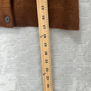 COS Cardigan Sweater 100% Boiled Wool Brown Cropped Minimalist‎ Scandi Womens XS thumbnail 7