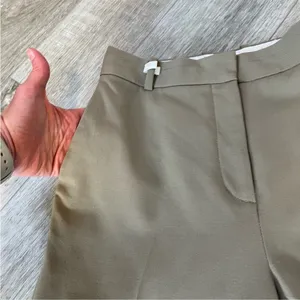 ARITZIA Babaton Agency Pant Wool Trousers Tan Front Crease Minimalist like new 0 thumbnail 3