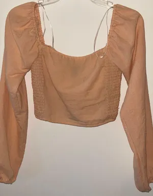 Light Orange Crop Top thumbnail 1