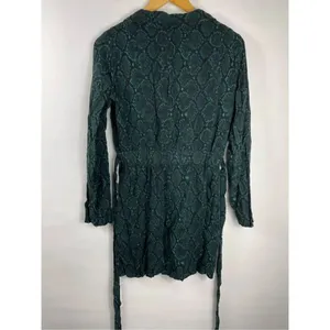 Zara trf collection v-neck snakeprint shirt dress L thumbnail 2