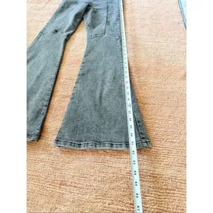 Forever 21 Premium High Rise Flare Jeans Gray Acid Wash Stretch Pull On Pants S thumbnail 5