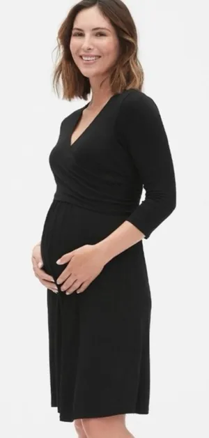 NWT Gap Maternity Black Dress thumbnail 1