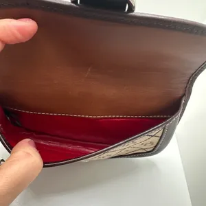 DOONEY & BOURKE Brown and Khaki Signature Canvas Wristlet thumbnail 6