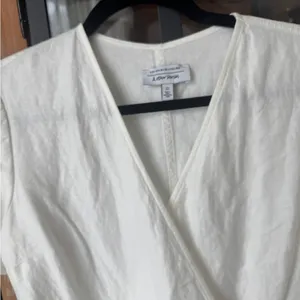 & other stories linen romper wrap tie front short sleeve playsuit pockets thumbnail 13