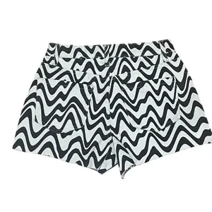 RSQ Women's Wave Print Casual Shorts Brown & White Size 27 Standard thumbnail 2