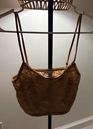 Iris Lace Cropped Cami Top - Rust thumbnail 1
