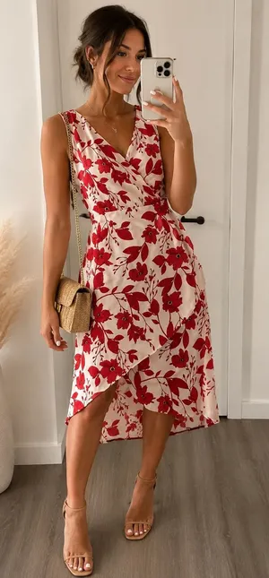 Banana Republic Floral Dress Midi thumbnail 1