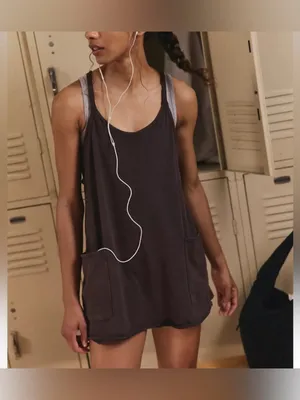 NWOT Free People FP Movement Hot Shot Mini Dress - Chocolate brown - Small thumbnail 6