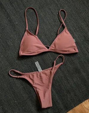 Brown triangle bikini set Size M thumbnail 1
