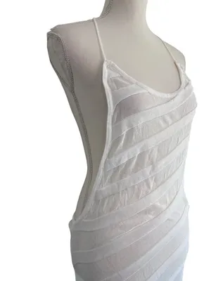 Jaded London Knit Maxi Dress in White Noir Small New Womens Long thumbnail 6