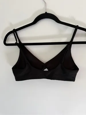 J. Crew Black scoop- V Front Bikini Top Lana classic sculpt M thumbnail 3