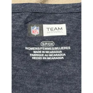 NFL Team Apparel Chicago Bears Womens V-Neck Graphic T-Shirt Heather Navy Small thumbnail 3