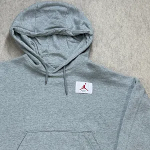 Jordan Flight Hoodie Womens S Gray Loose Cropped Athleisure Streetwear Gorpcore thumbnail 6