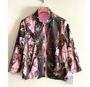 Aqua Stop Pink Real Tree CAMO Fleece Jacket Waterproof Hunting Women's Small NEW thumbnail 1