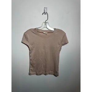Brand New OGL Women's Size XS Short Sleeve T-Shirt Top Tan thumbnail 2