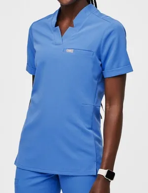 Figs Siaya Capri Blue V Neck Scrub Top‎ XXS thumbnail 1