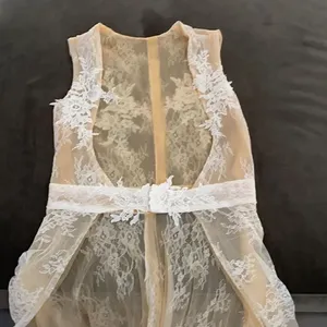 Women’s Strapless Formal Wedding Party Dress Size 4 &extra long train cape *READ thumbnail 14